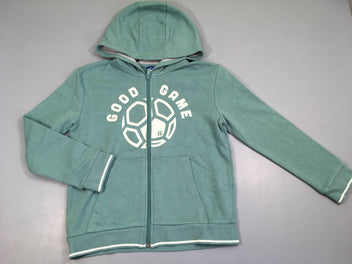 Sweat zippé à capuche vert Good Game