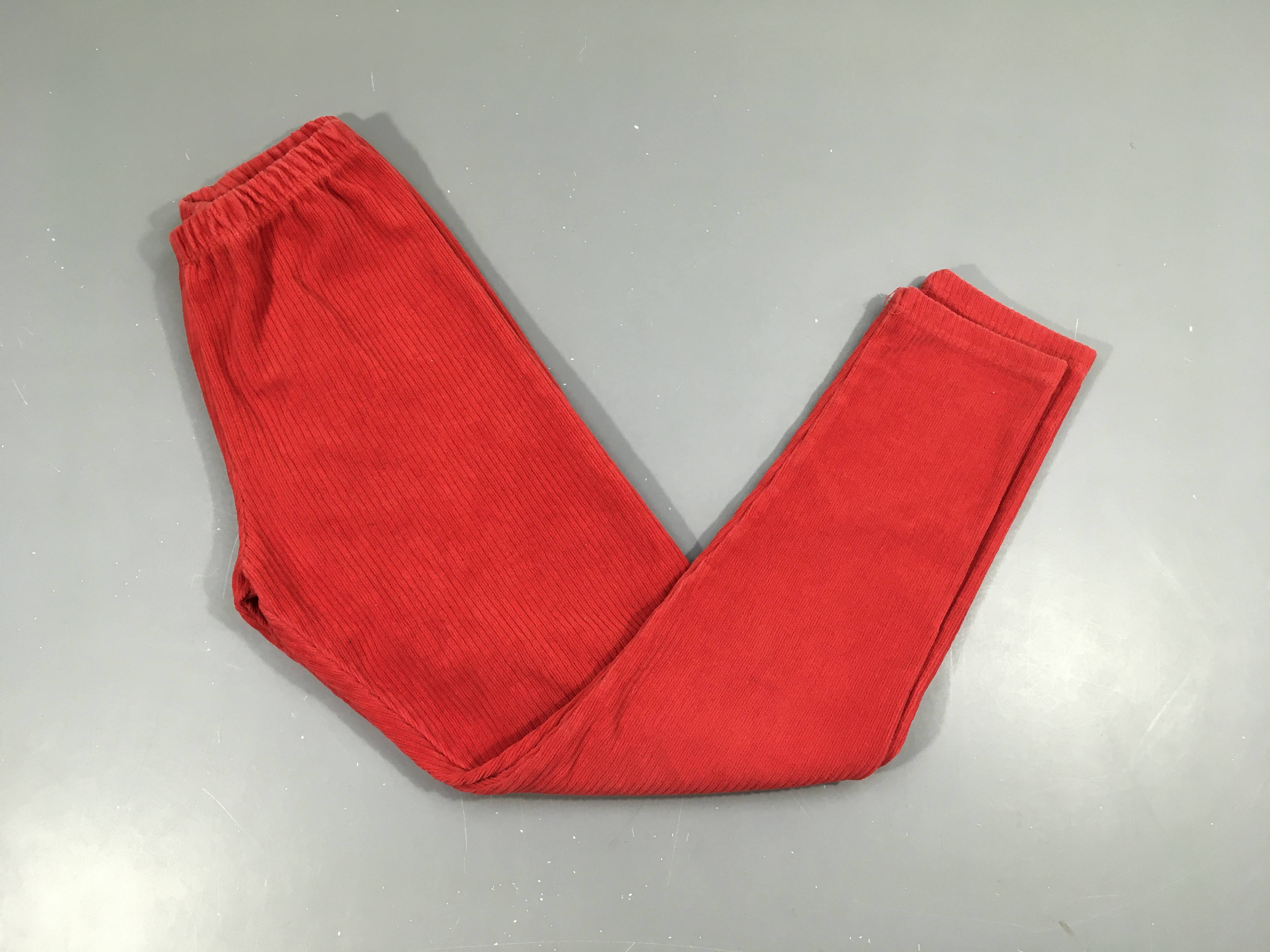 Legging côtelé rouge
