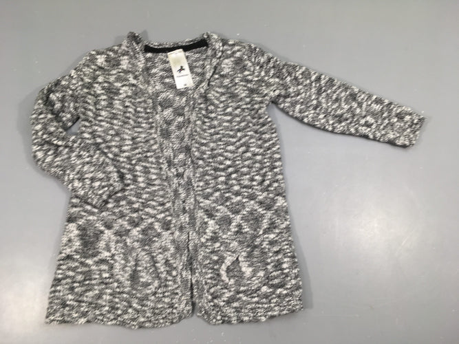 Gilet gris chiné blanc, moins cher chez Petit Kiwi