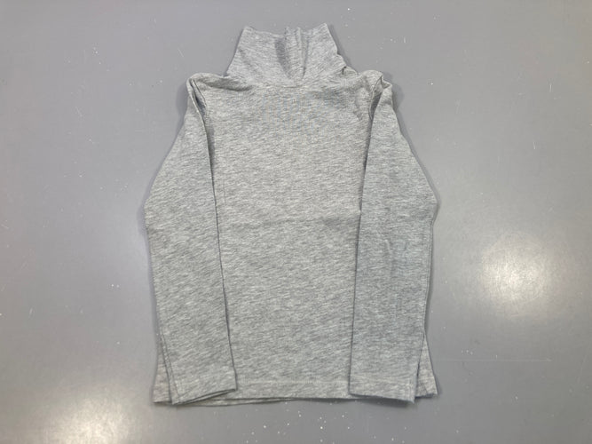 T-shirt m.l col roulé gris chiné uni, moins cher chez Petit Kiwi