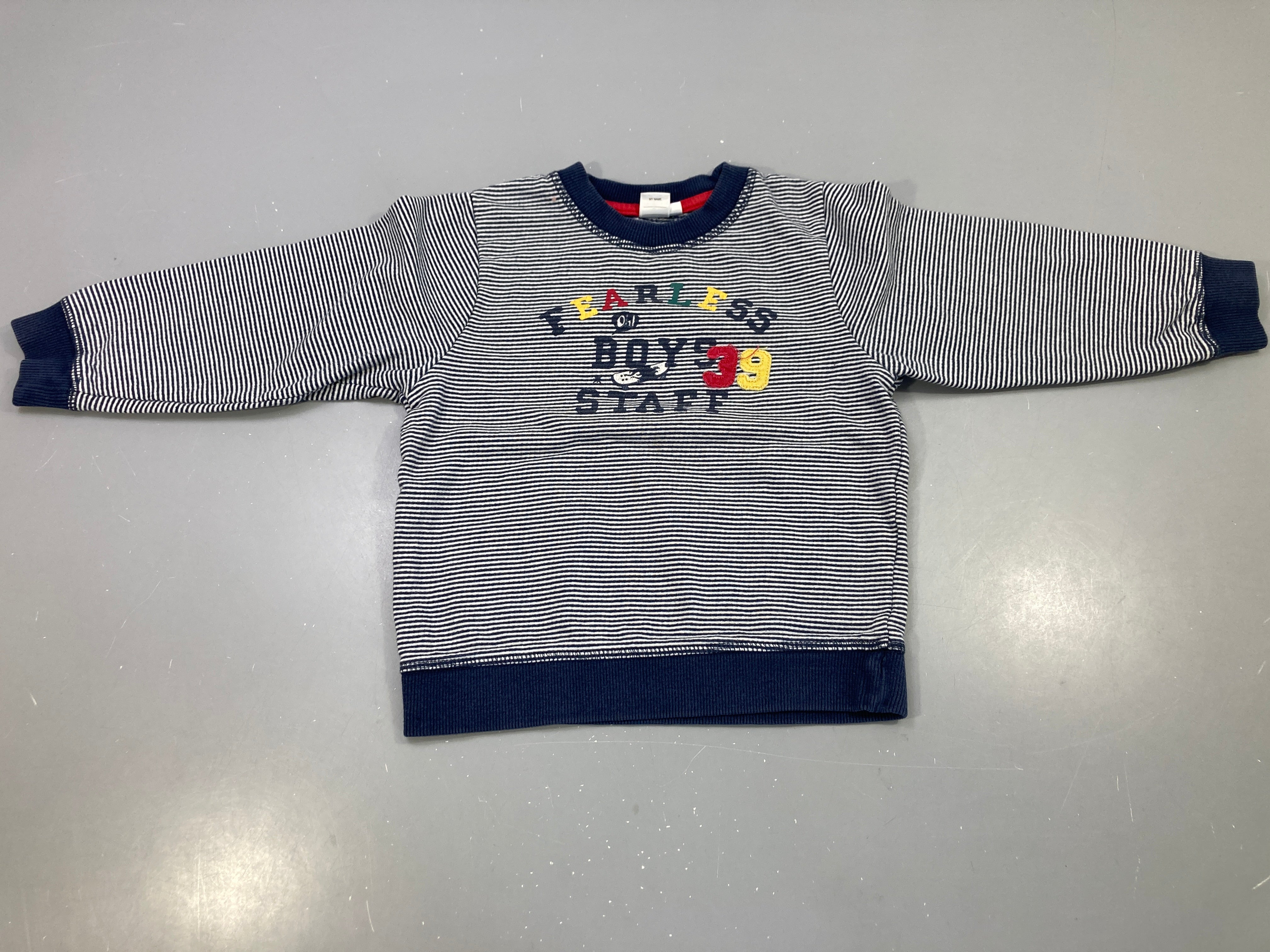 Sweat rayé marine et blanc, Fearless Boys