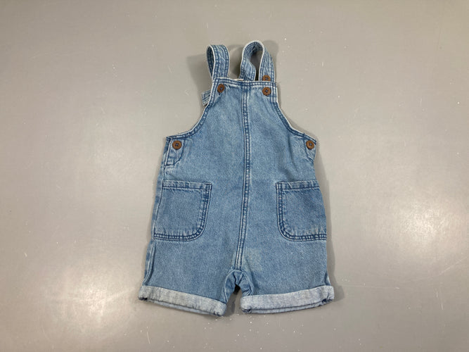 Salopette short jean, moins cher chez Petit Kiwi