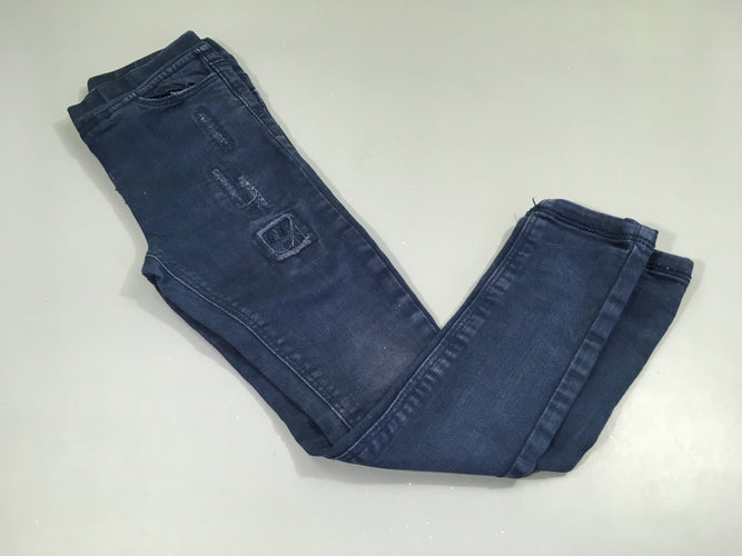 Jegging bleu, effet decousu, rapiécé, moins cher chez Petit Kiwi