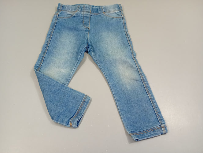Jegging bleu effet délavé, moins cher chez Petit Kiwi
