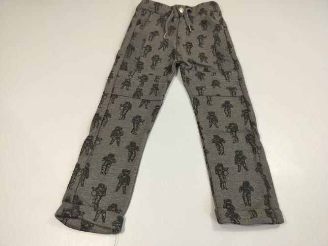 Pantalon style jogging gris à revers, motifs astronautes, moins cher chez Petit Kiwi