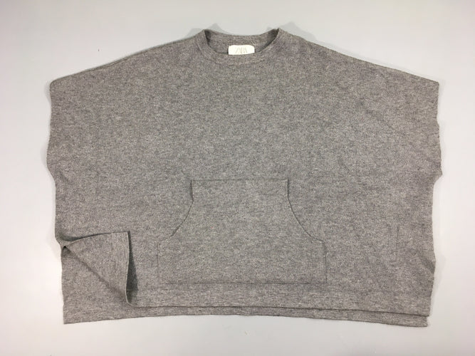 Poncho gris, moins cher chez Petit Kiwi
