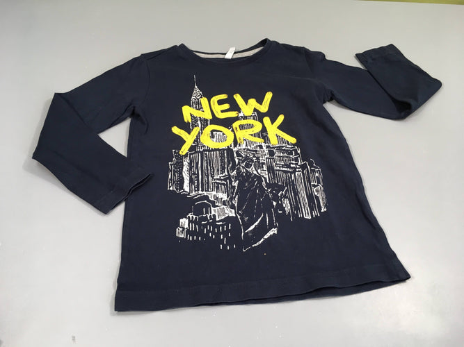 T-shirt m.l bleu marine "New York", moins cher chez Petit Kiwi