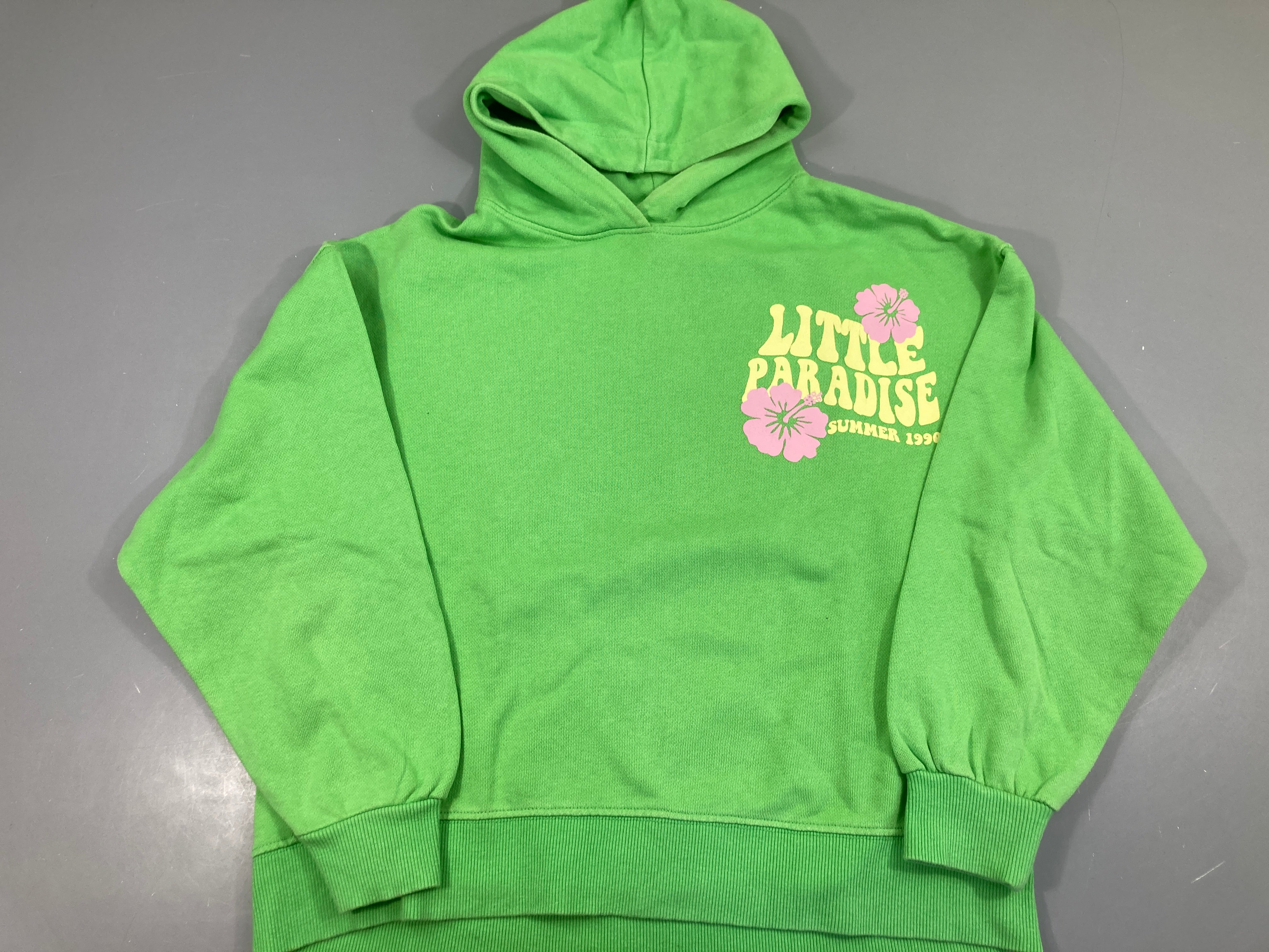 Sweat à capuche vert Little Paradise
