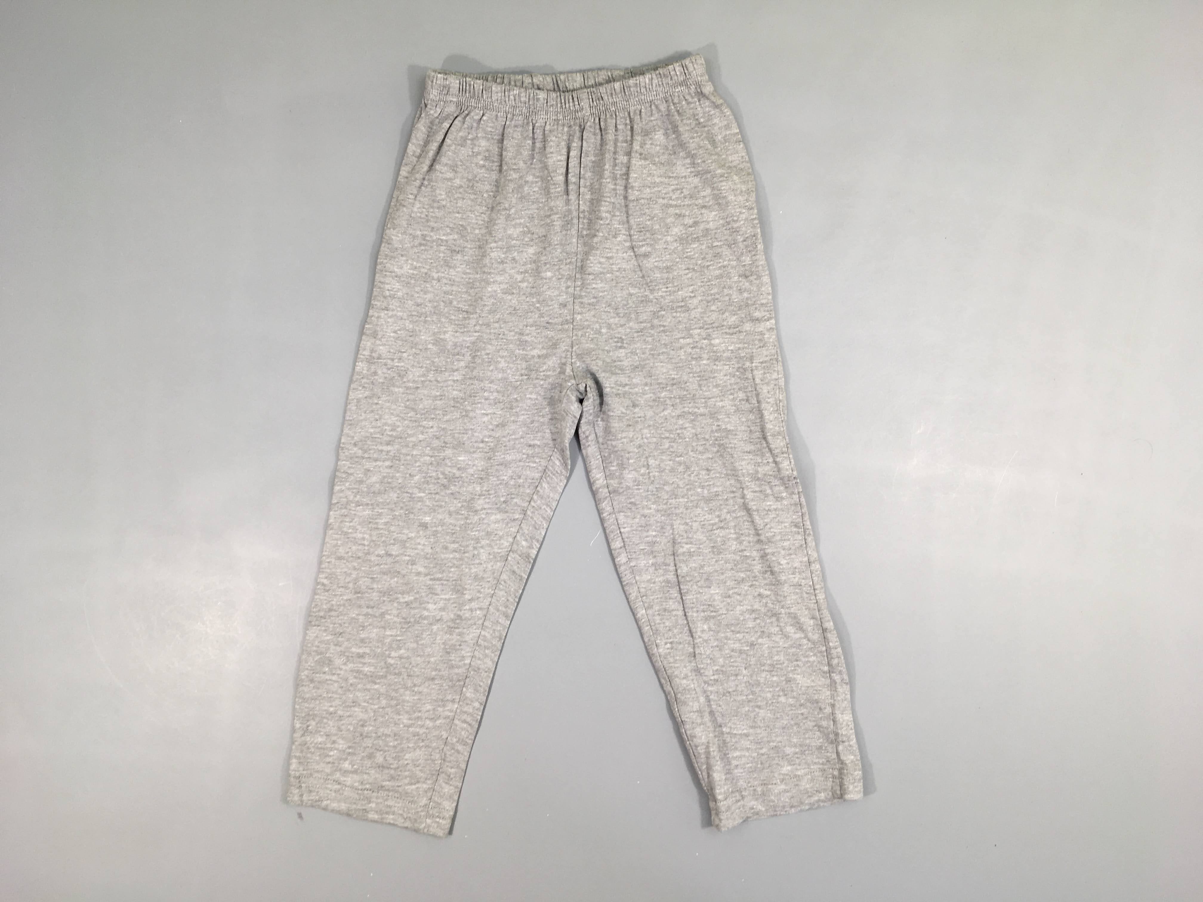 Pantalon jersey gris chiné
