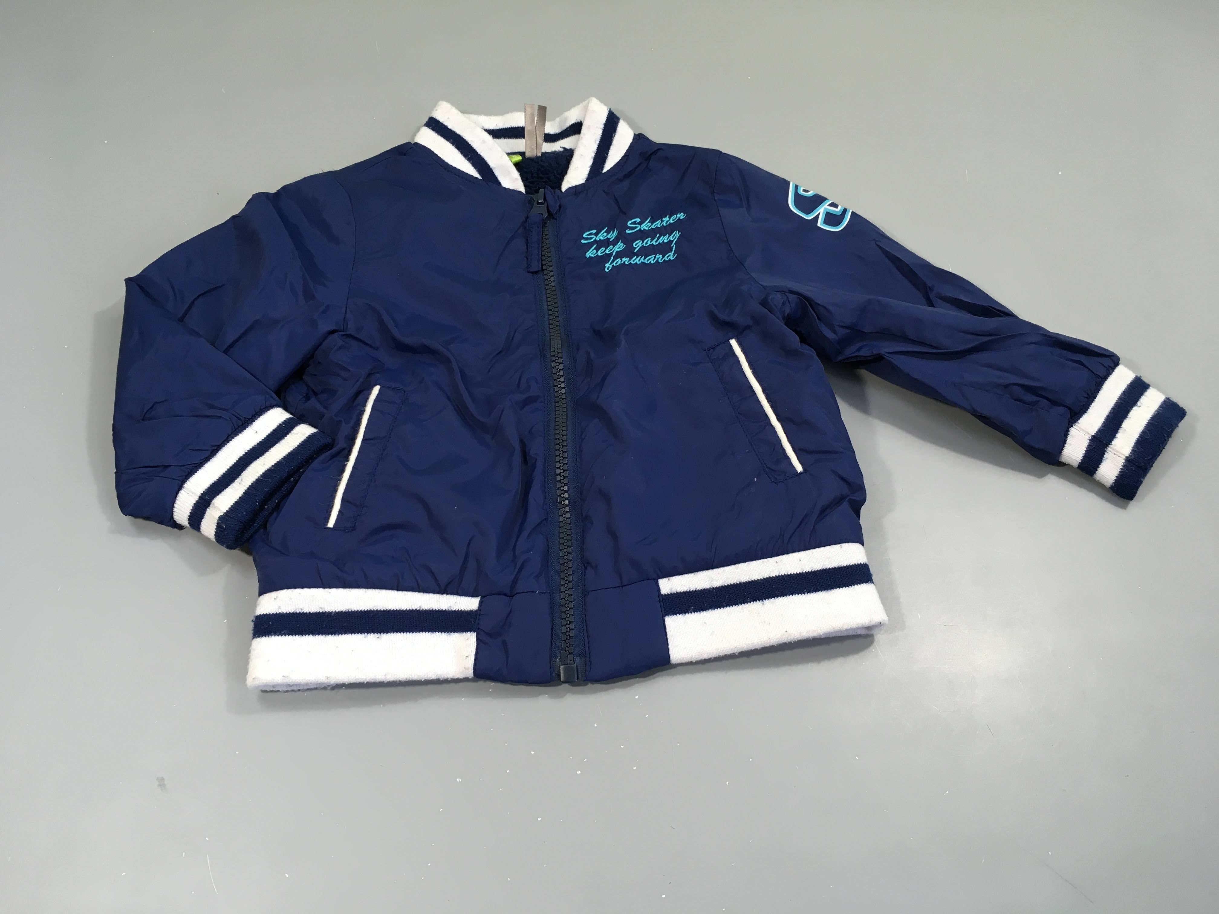 Veste zippée bleue 