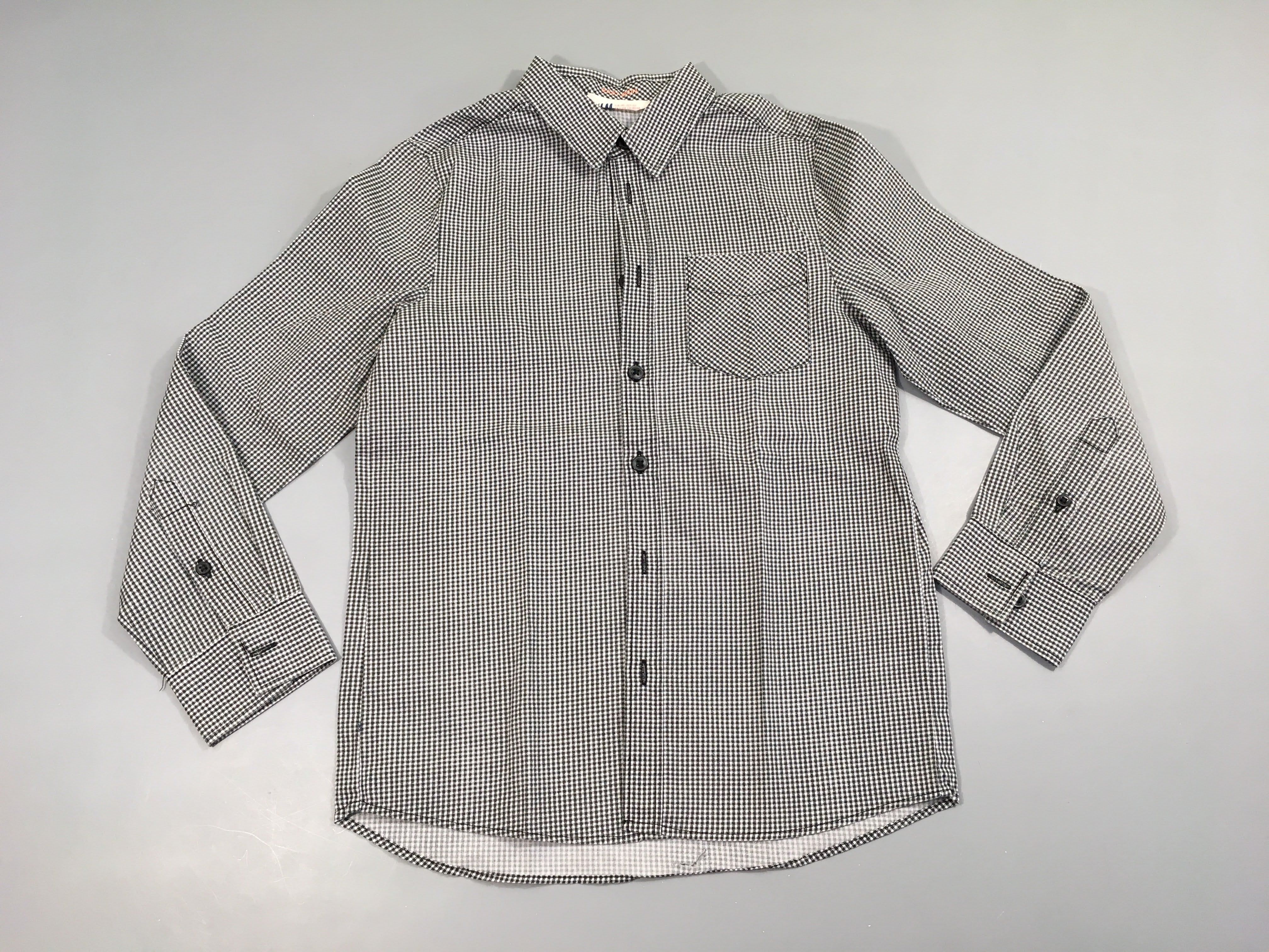 Chemise m.l petits carreaux blanc/noir