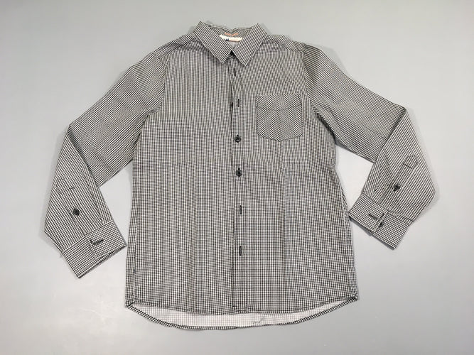 Chemise m.l petits carreaux blanc/noir, moins cher chez Petit Kiwi