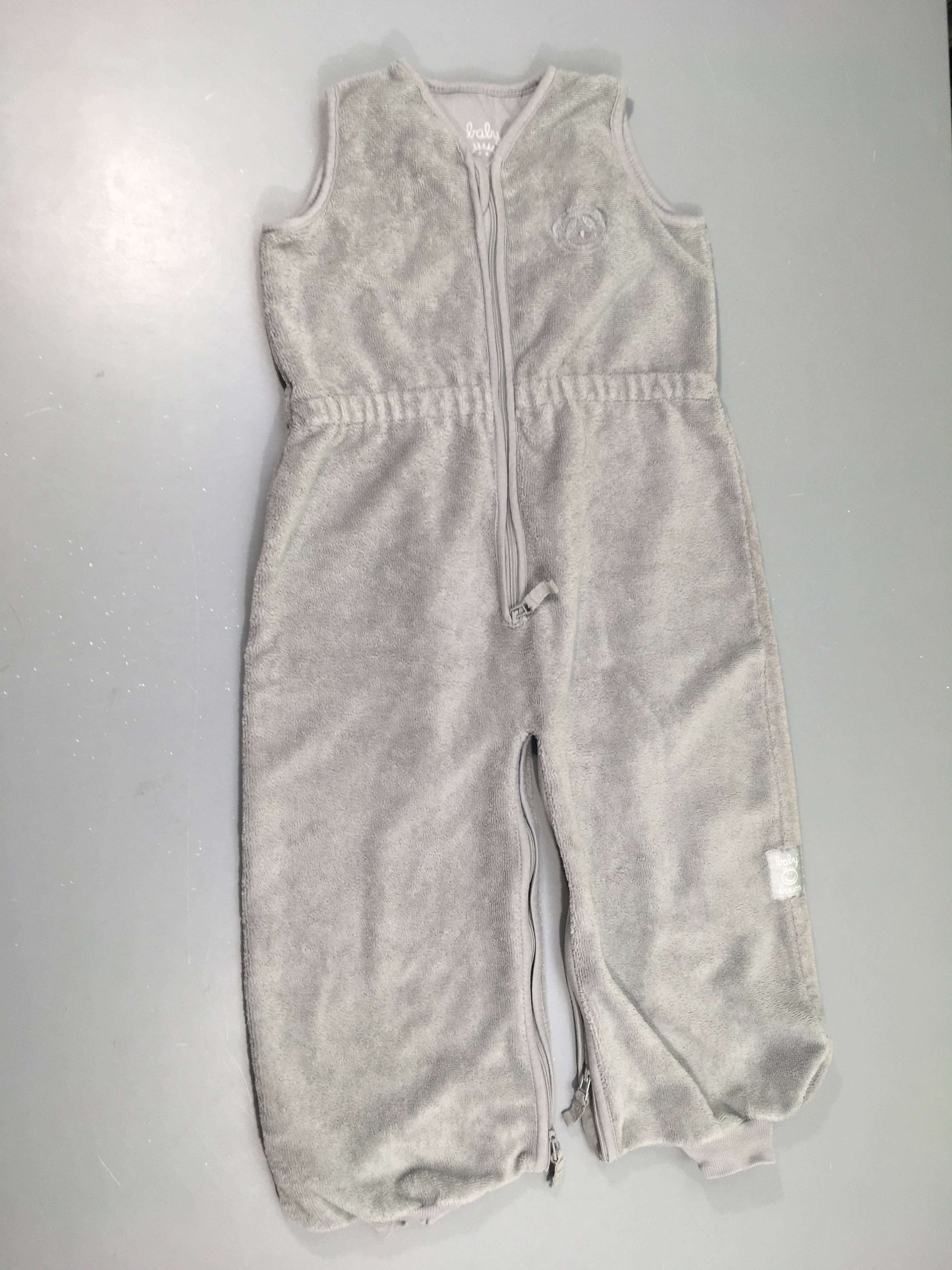 Sac de couchage s.m velours gris