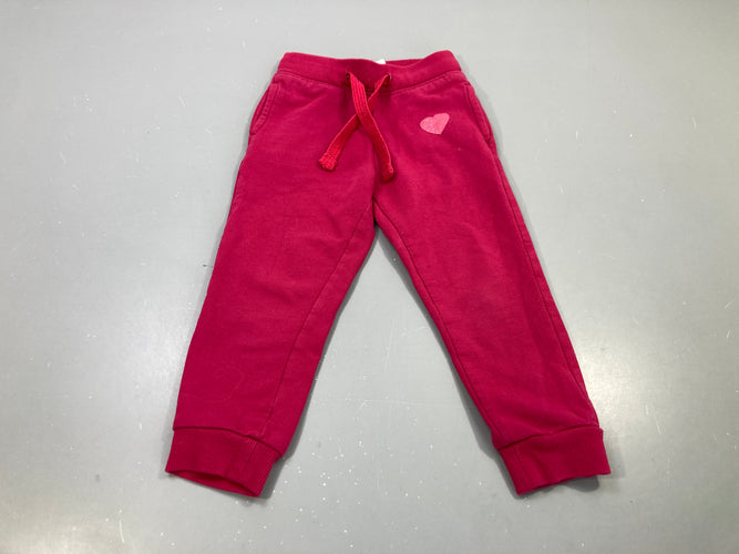 Pantalon de training rose coeur, moins cher chez Petit Kiwi