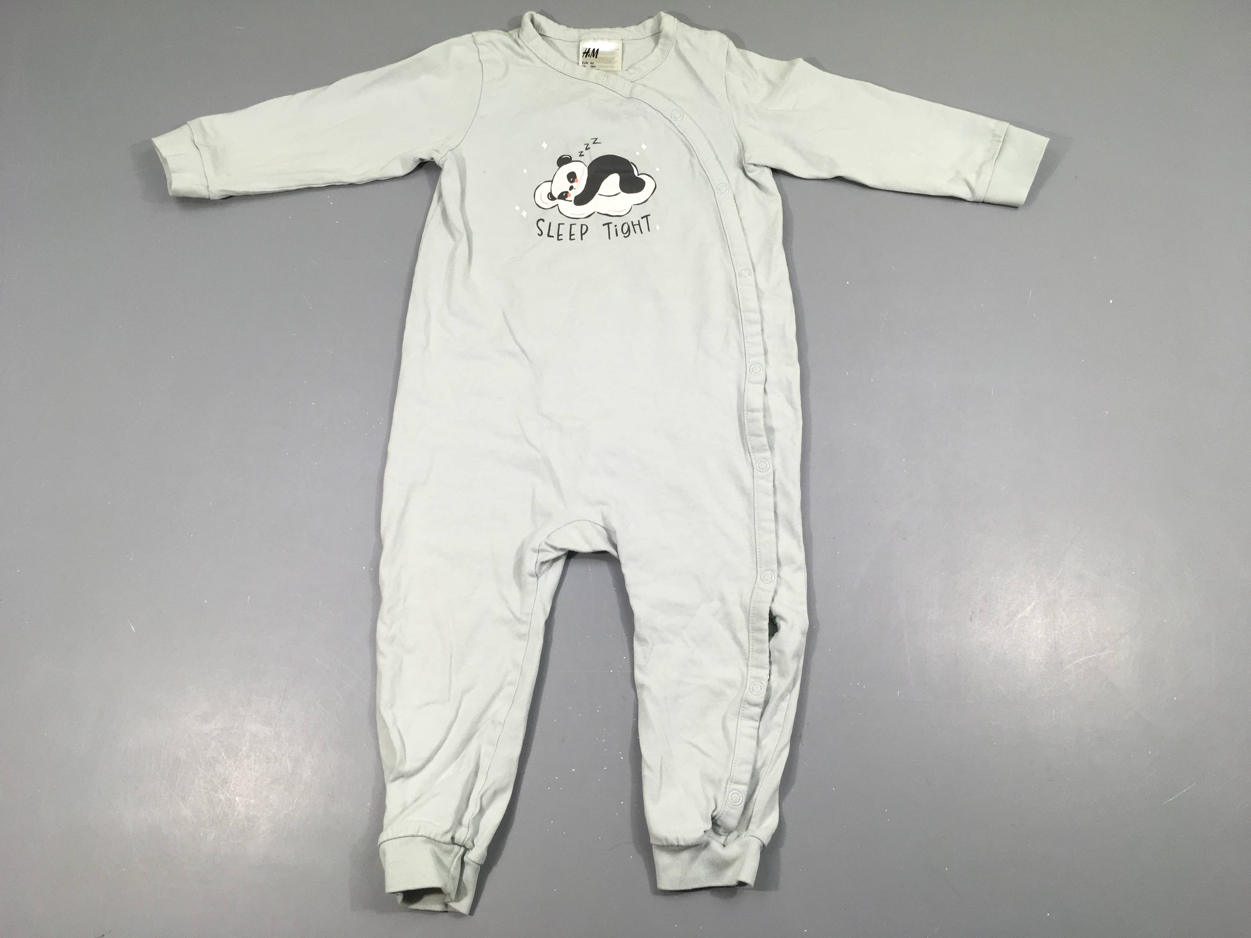 Pyjama jersey gris clair panda