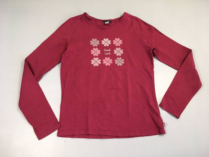 T-shirt m.l bordeaux trèfles good luck, moins cher chez Petit Kiwi