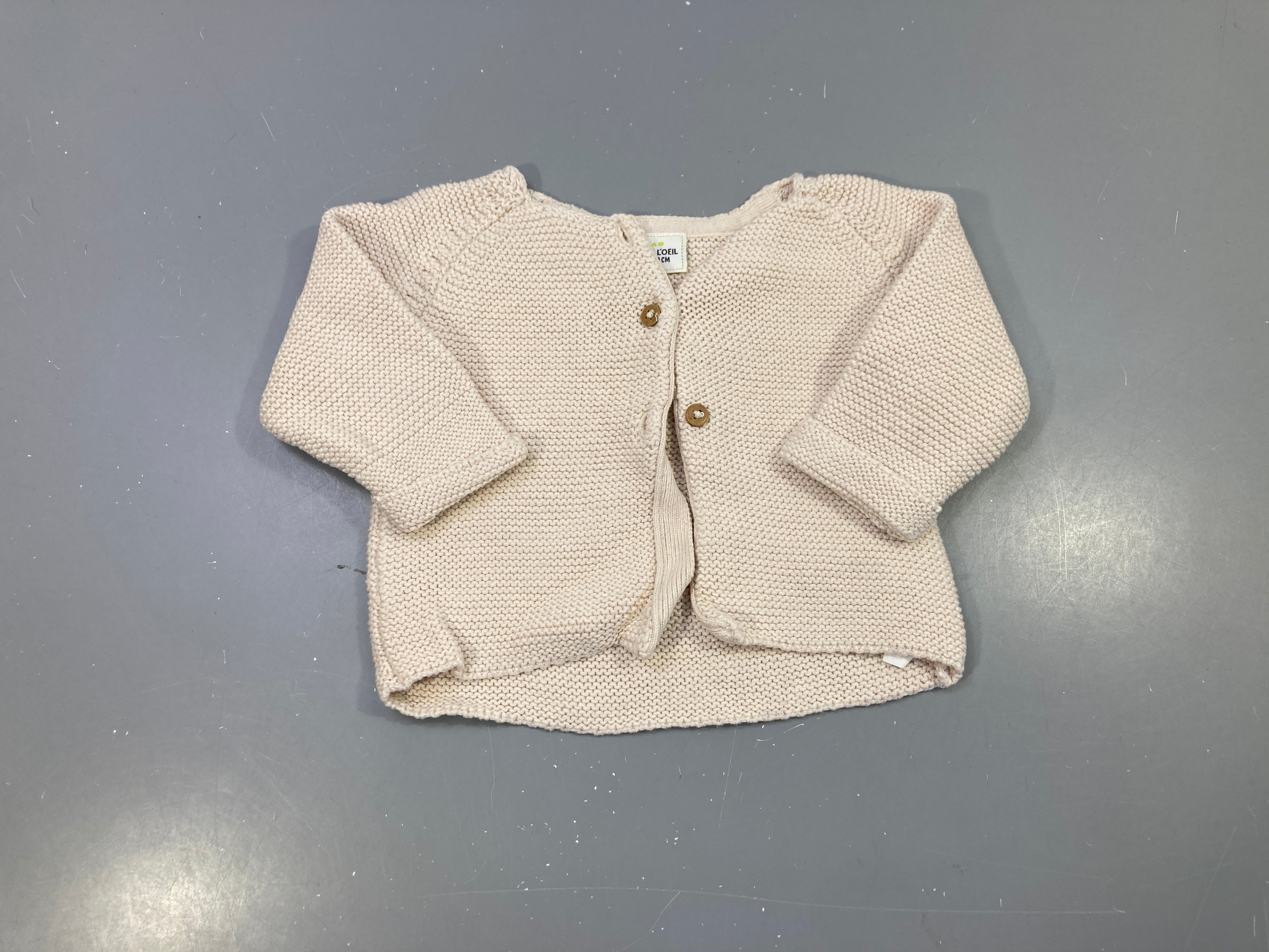 Gilet tricot écru maille