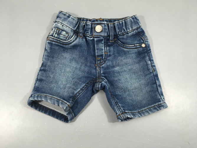 Bermuda molleton denim, moins cher chez Petit Kiwi