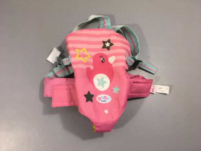 Porte bébé pour poupée rose taché, Babybjorn, moins cher chez Petit Kiwi
