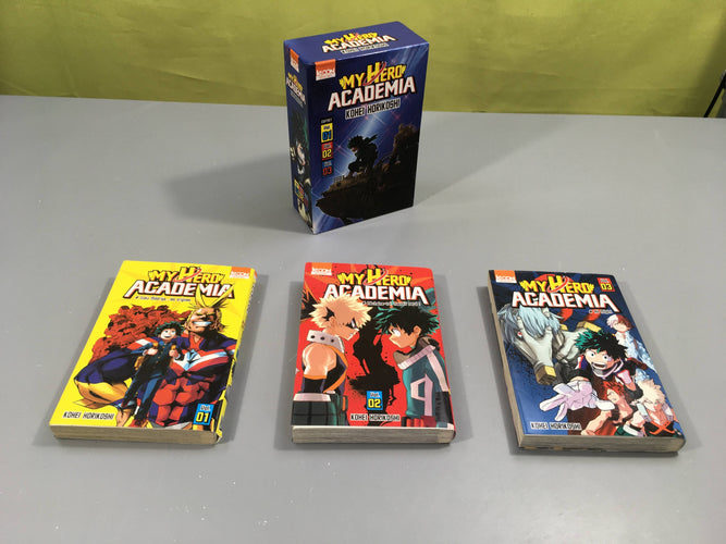Coffret My Hero Academia, tomes 1-2-3, Manga, moins cher chez Petit Kiwi