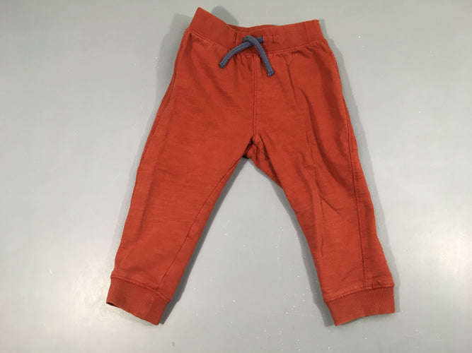 Pantalon molleton brique flammé, moins cher chez Petit Kiwi