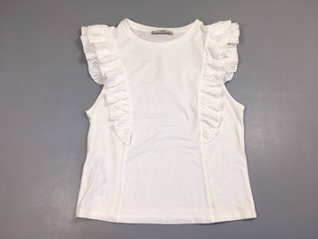 T-shirt m.c blanc dentelle froufrous