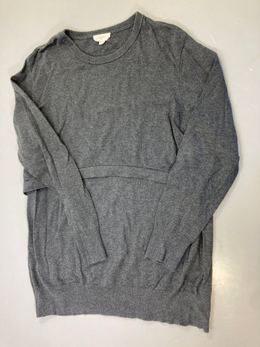 Pull d'allaitement gris chiné, allaitement, Séraphine, moins cher chez Petit Kiwi