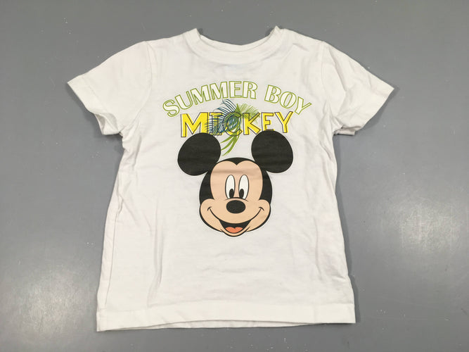 T-shirt m.c blanc Mickey, moins cher chez Petit Kiwi