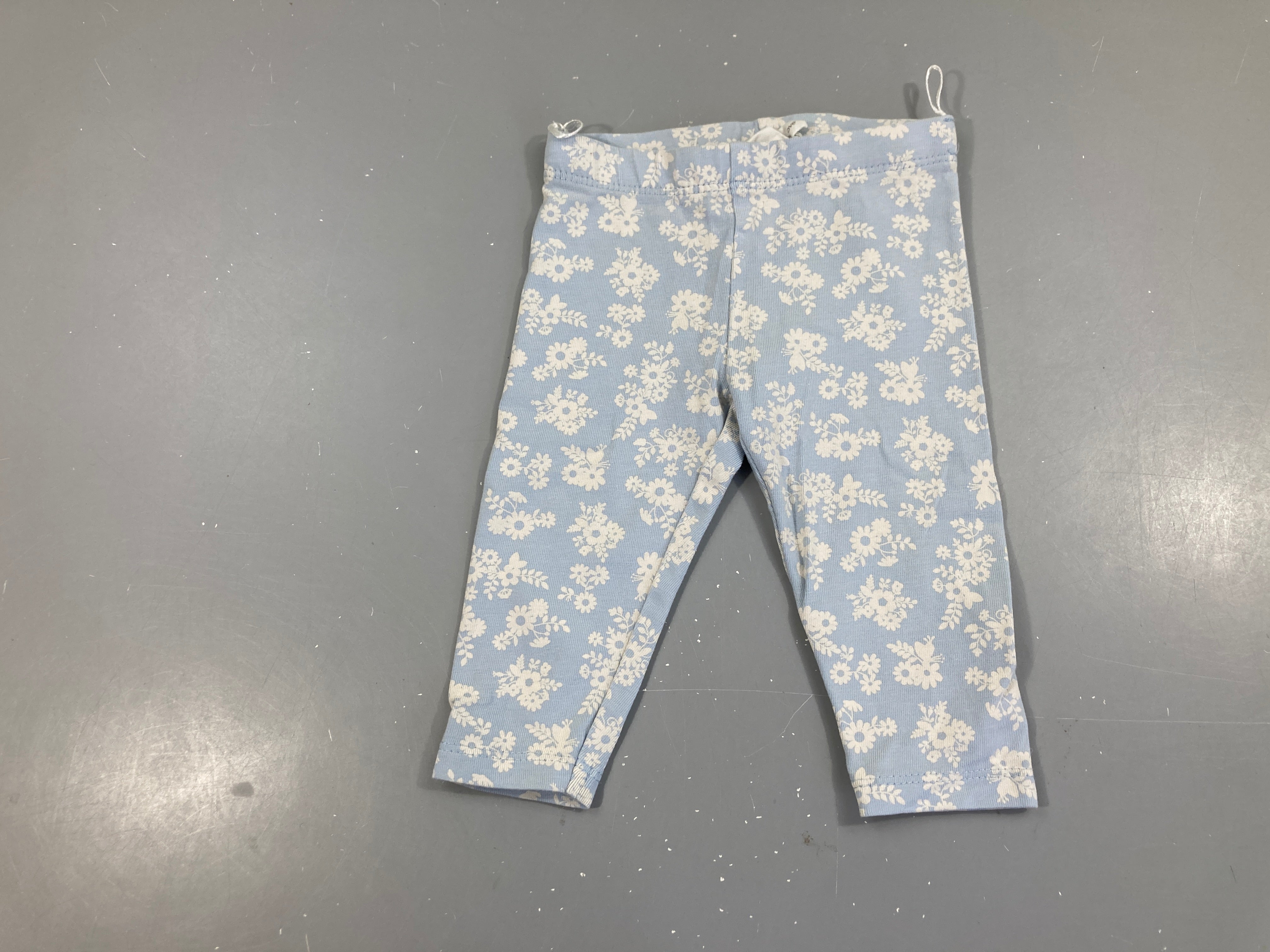 Legging bleu clair fleuri