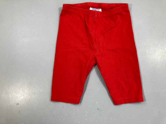 Legging 3/4 rouge, moins cher chez Petit Kiwi