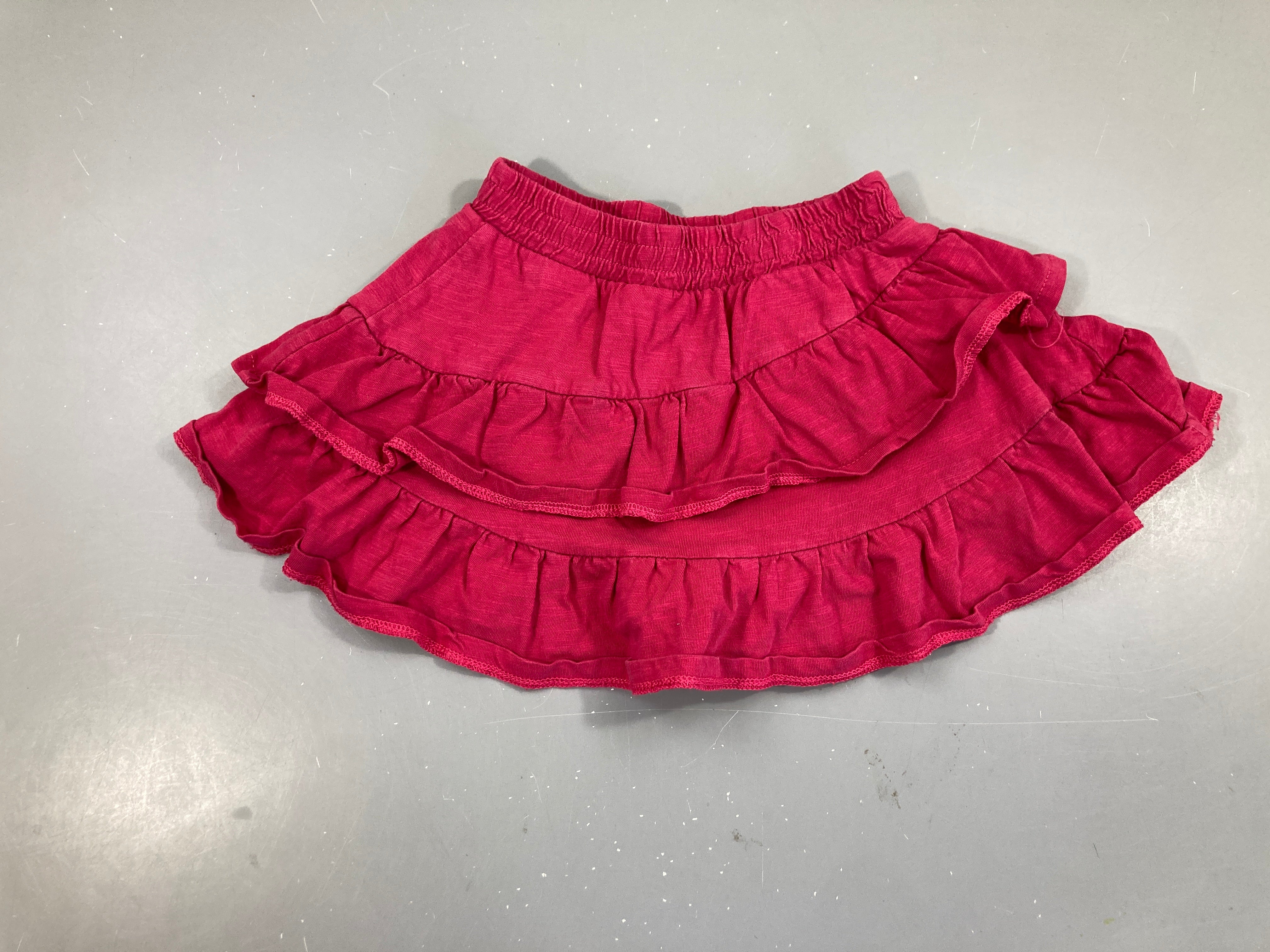 Jupe jerey volants rose