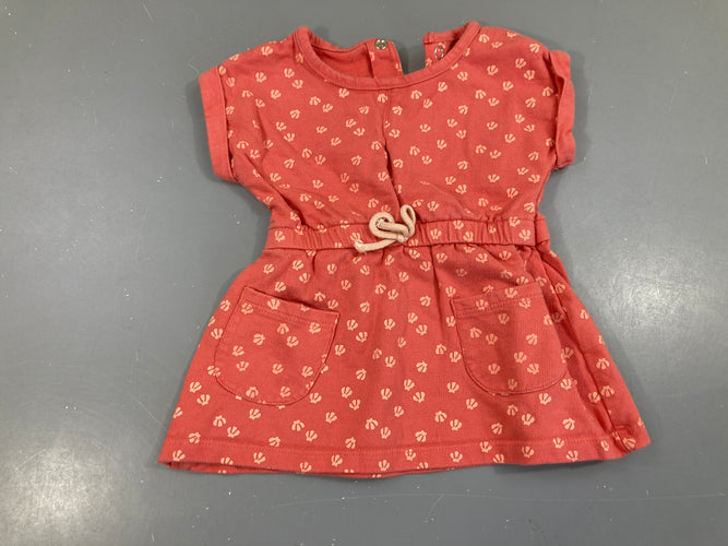 Robe m.c molleton corail coquillages, moins cher chez Petit Kiwi