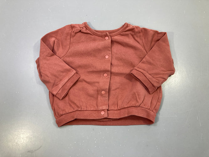 Gilet terracotta boutons, nœud épaule, moins cher chez Petit Kiwi