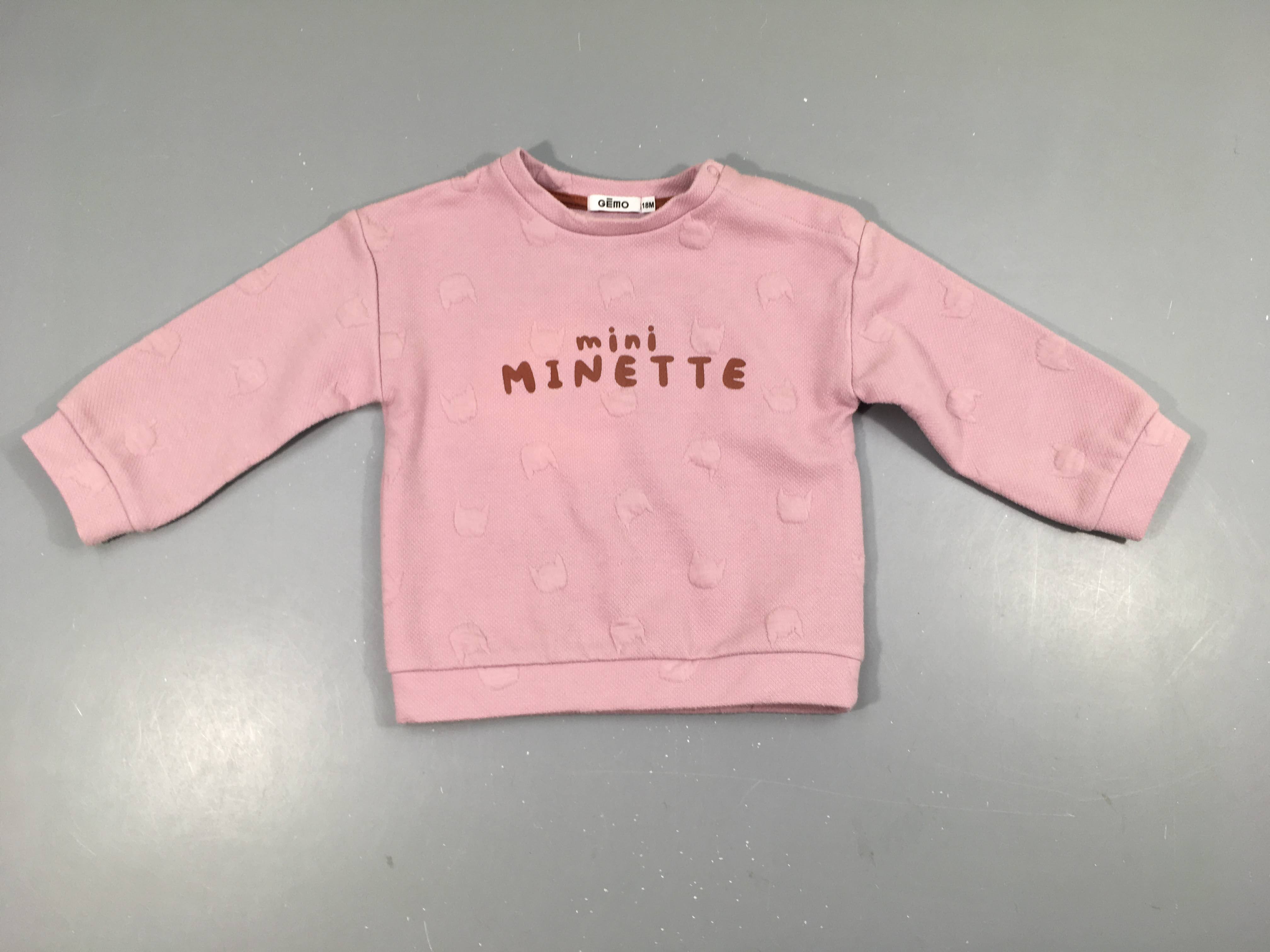 Sweat texturé rose Minette