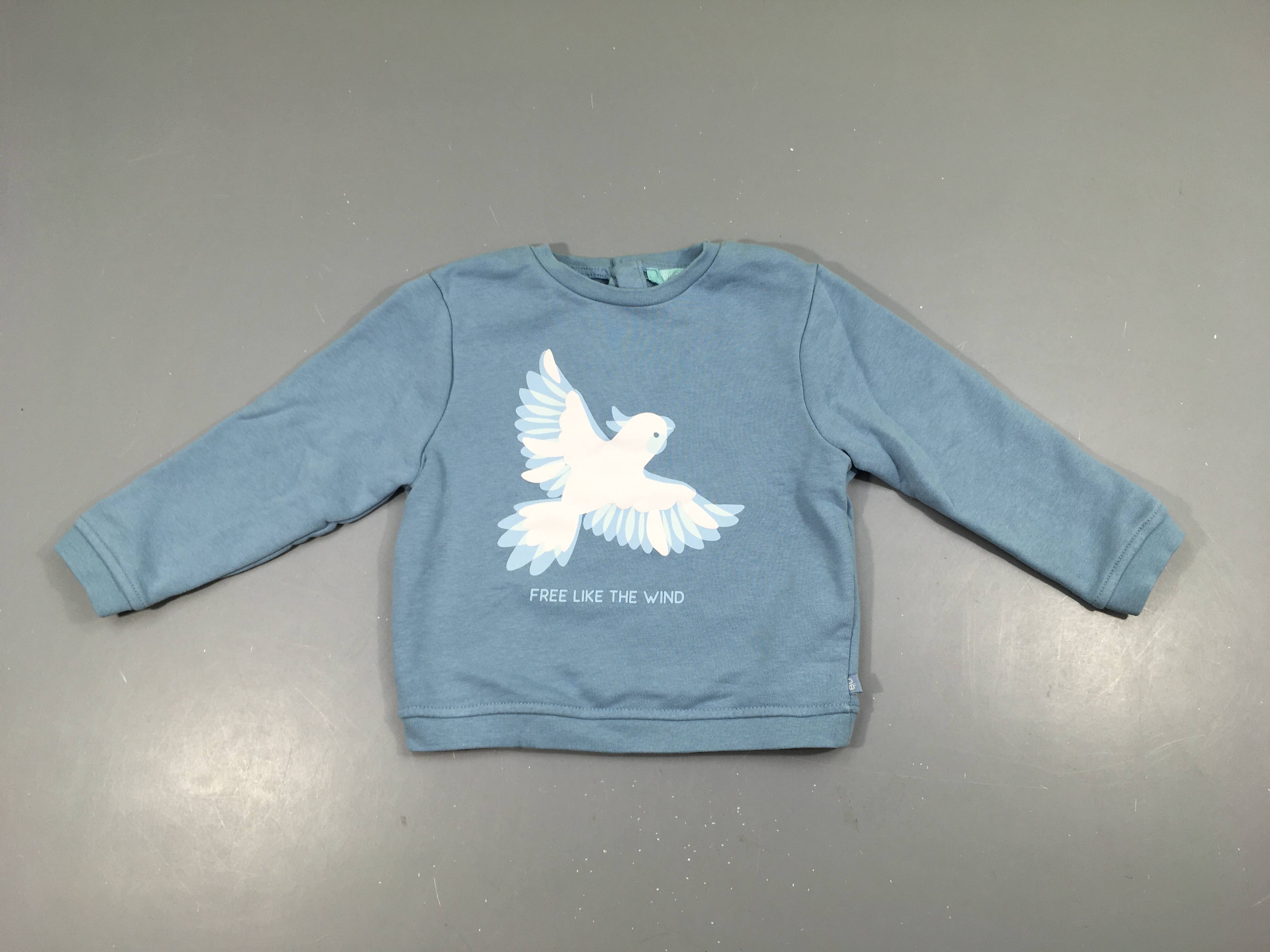 Sweat bleu oiseau