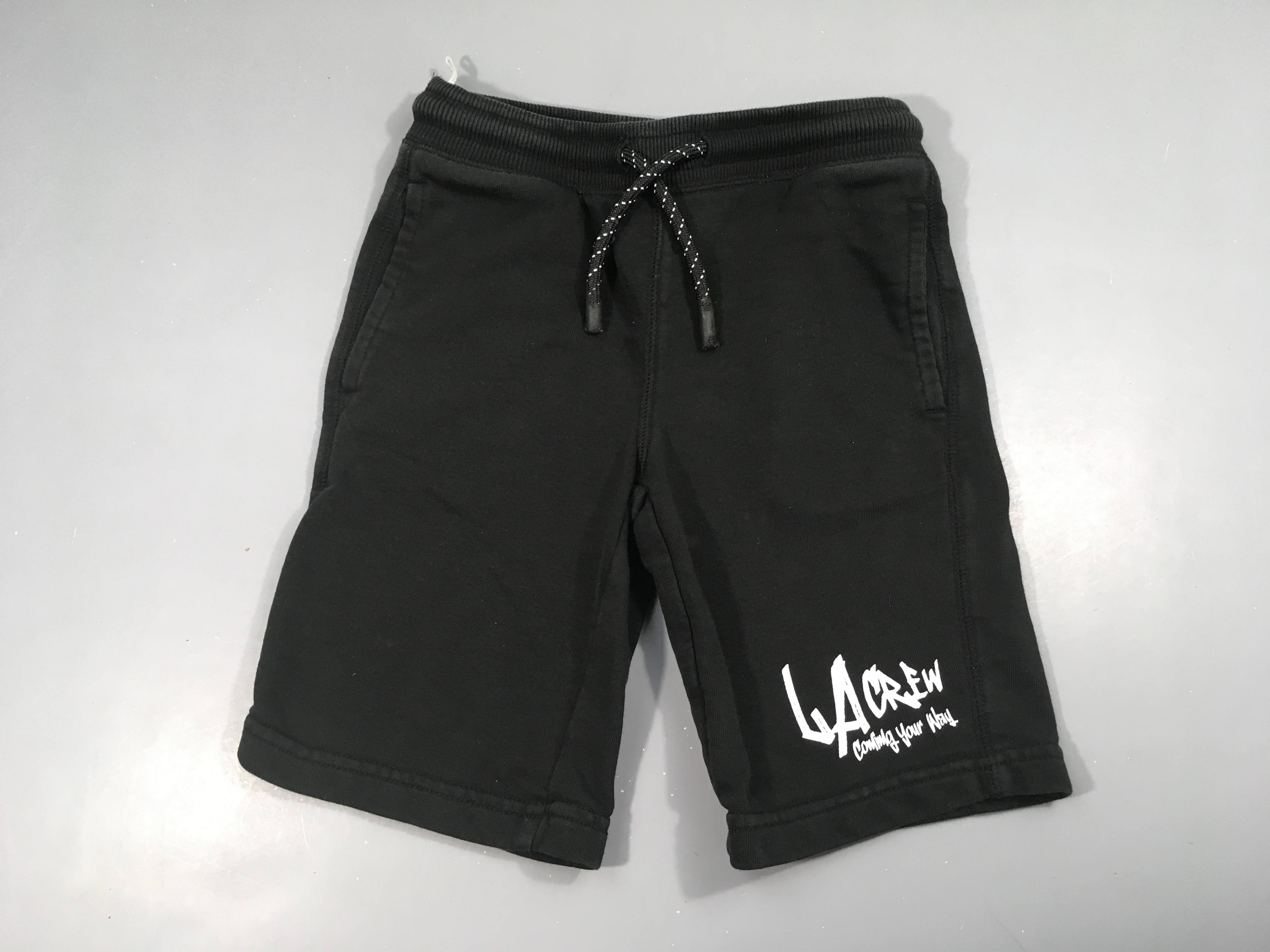 Short de sport molleton noir La crew