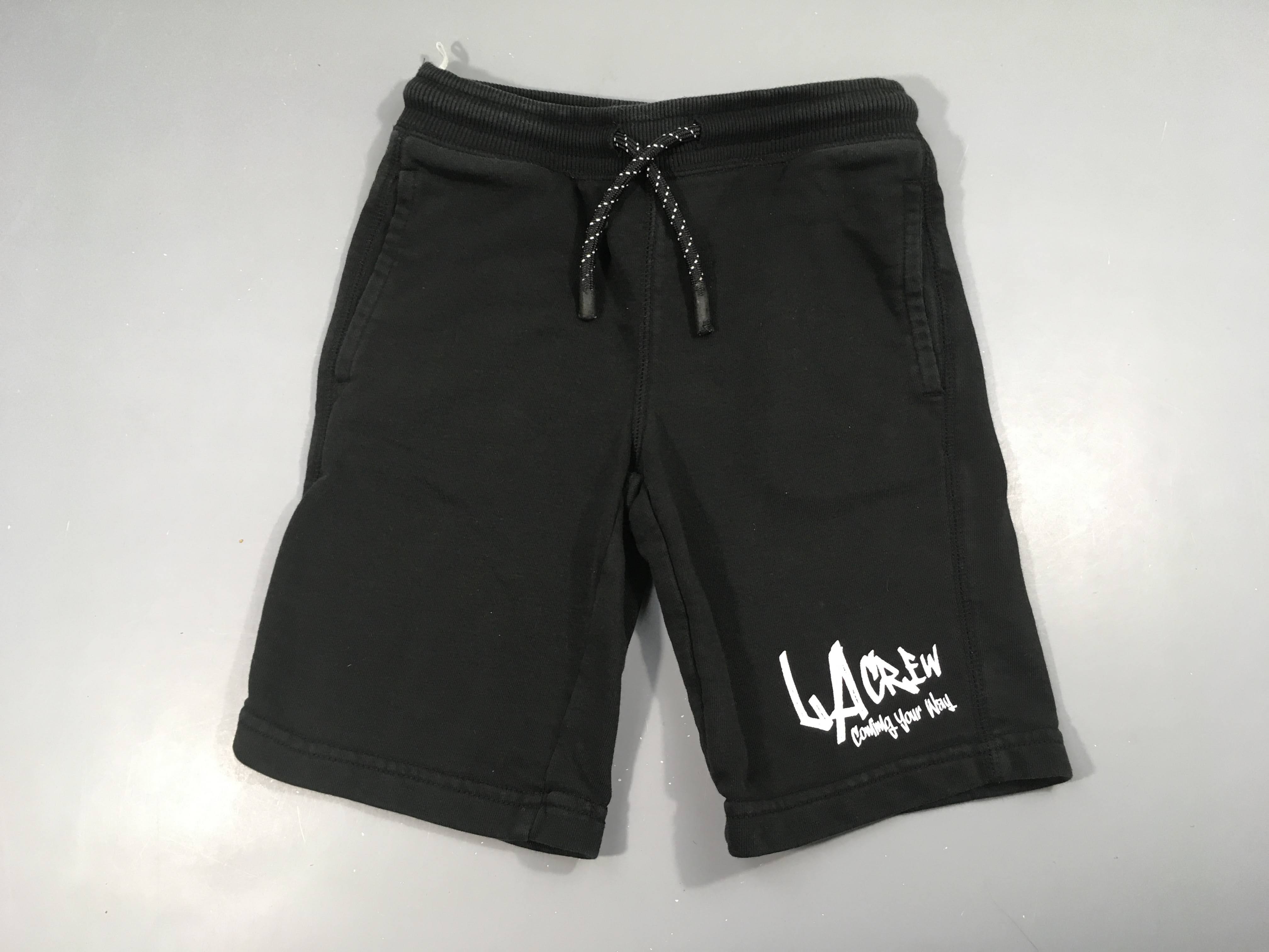 Short de sport molleton noir La crew