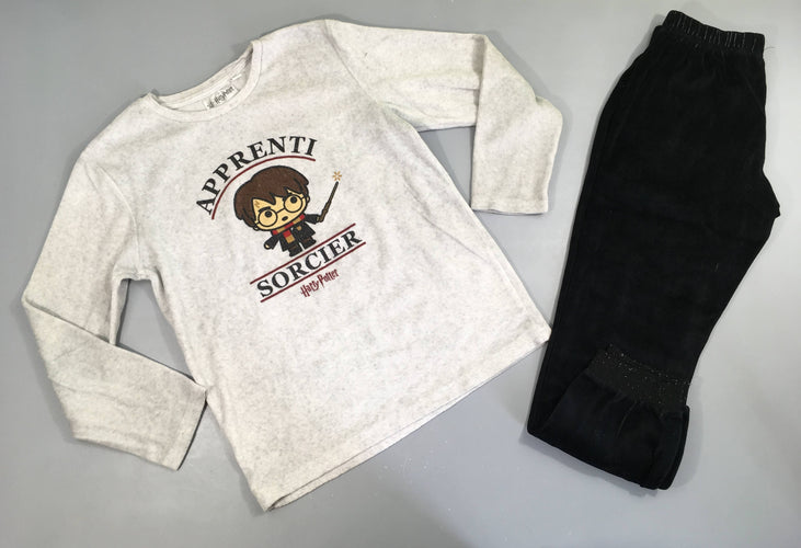 Pyjama 2pcs velours gris/noir Harr.y Potter, moins cher chez Petit Kiwi