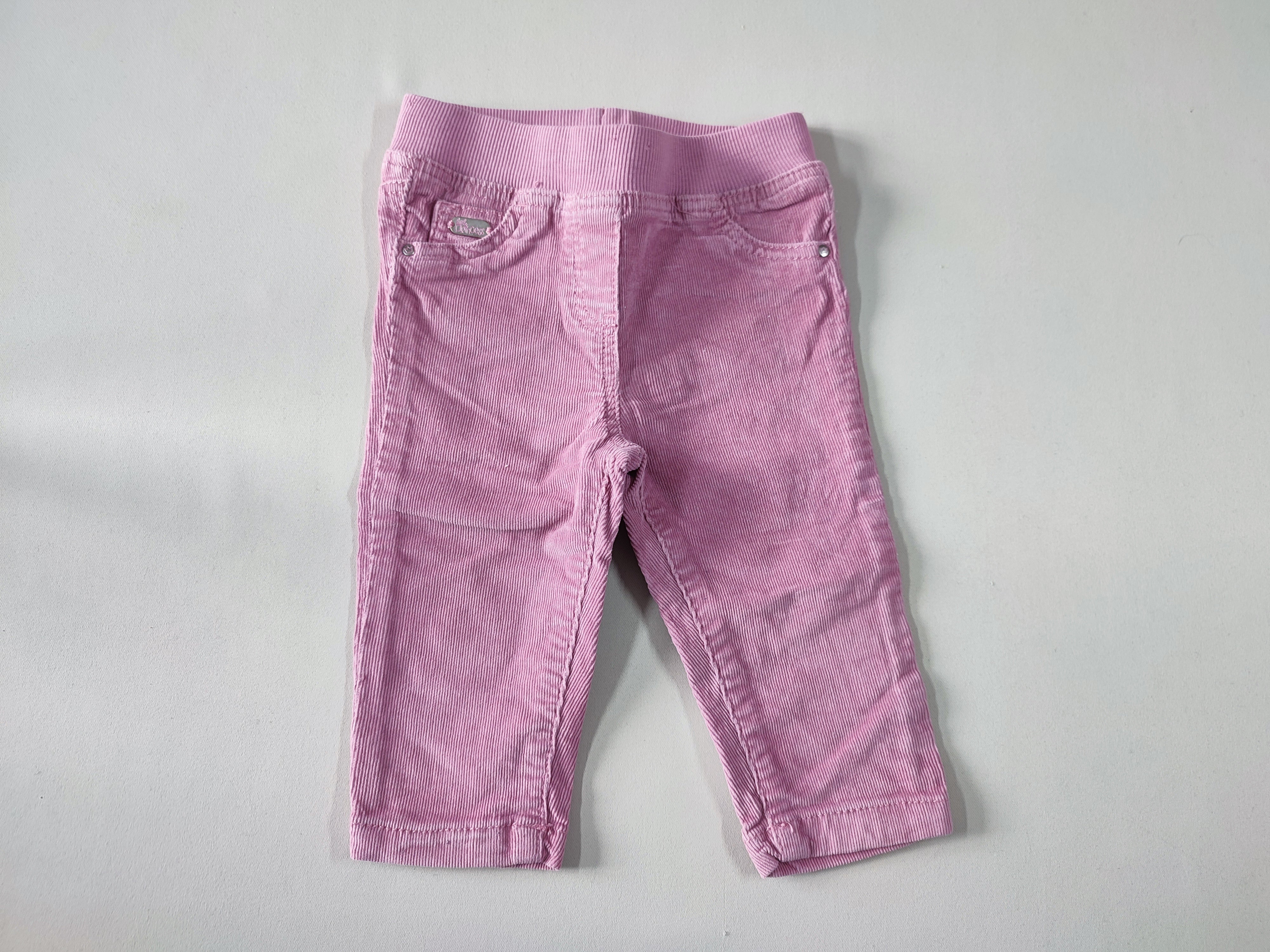 Jegging velours côtelé rose