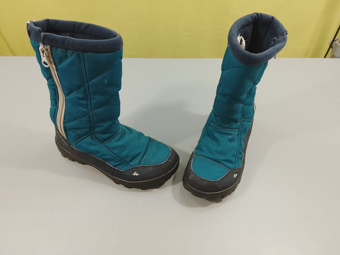 Bottes de neige bleu marine/ turquoise  -33, moins cher chez Petit Kiwi