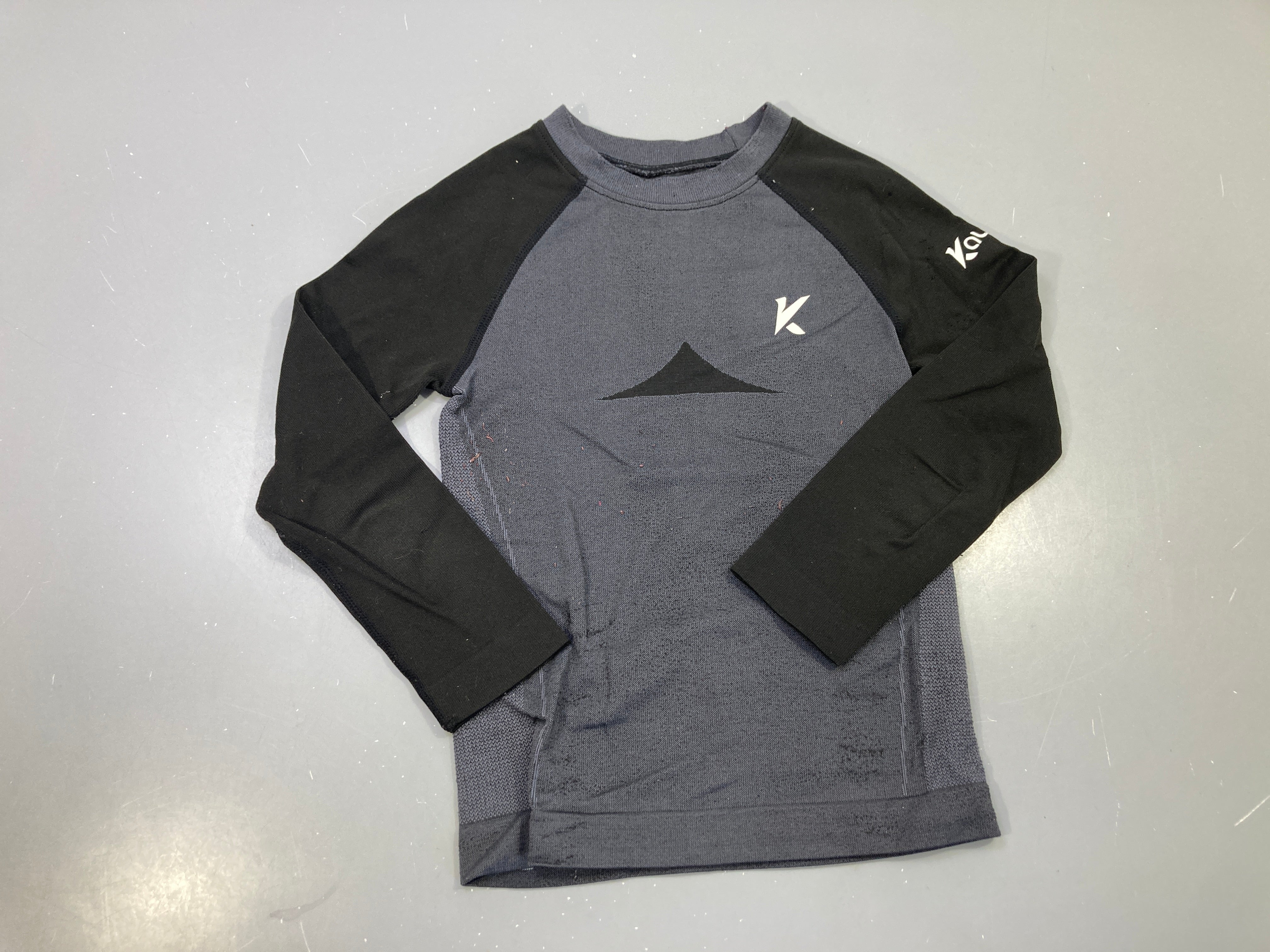 T-shirt m.l thermique gris/noir imprimé montagne Bouloché