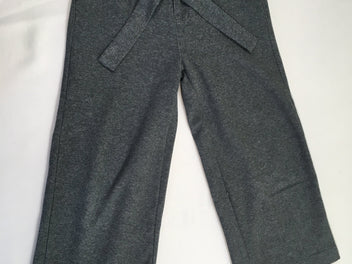 Pantalon gris large ceinture textile