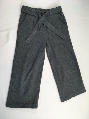 Pantalon gris large ceinture textile, moins cher chez Petit Kiwi