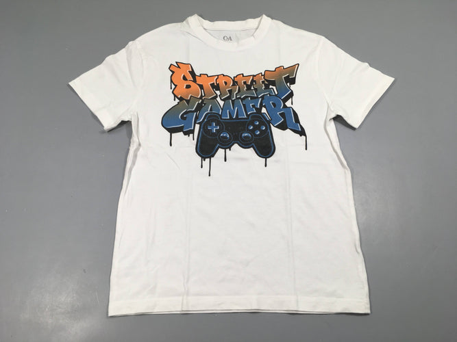 T-shirt m.c blanc Gamer, moins cher chez Petit Kiwi