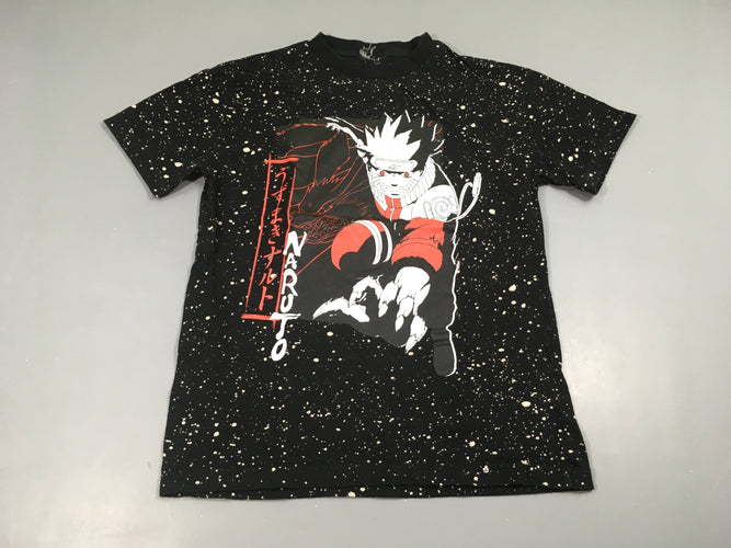 T-shirt m.c noir effet taches Naruto, moins cher chez Petit Kiwi