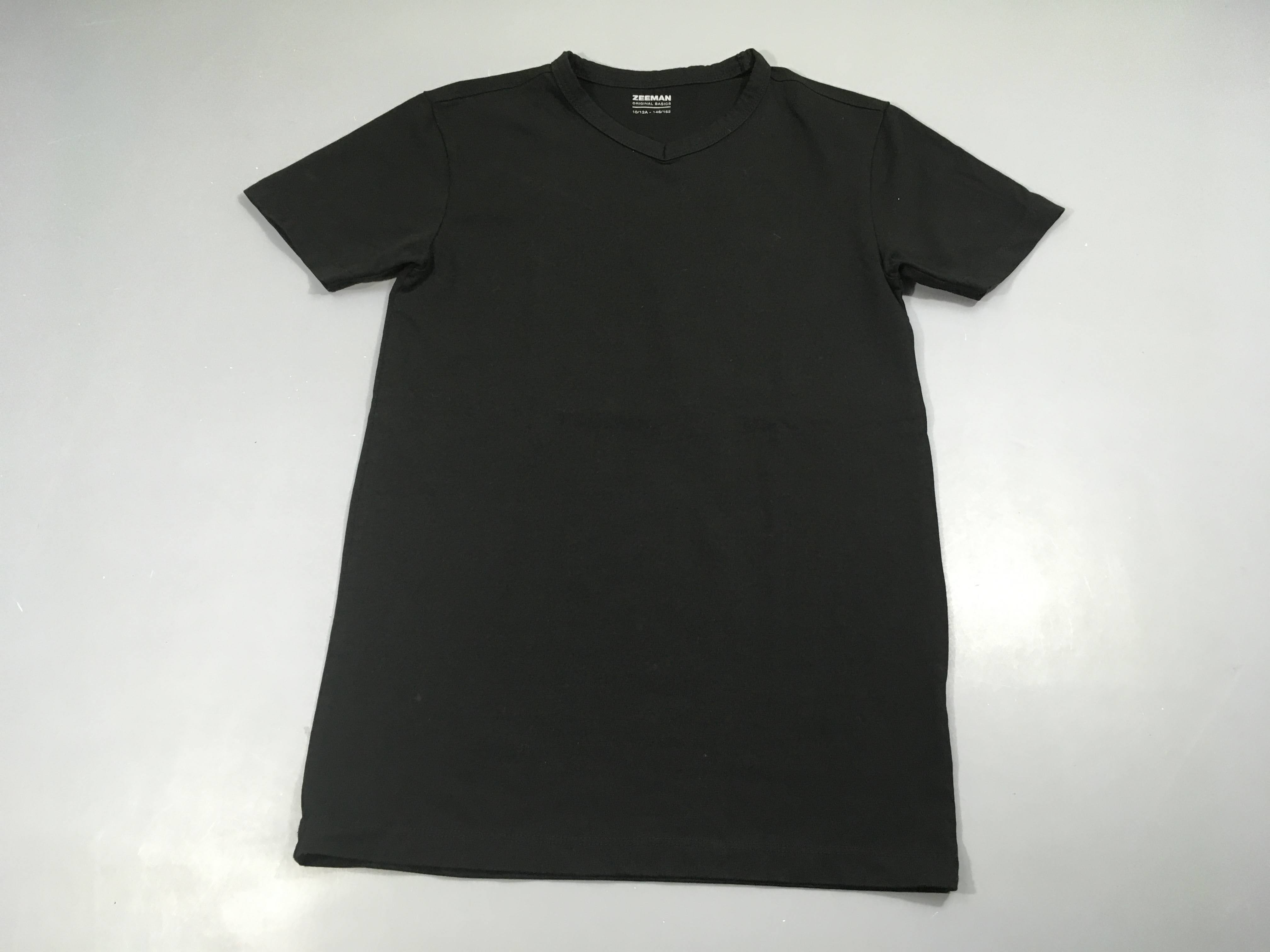 T-shirt m.c noir col V