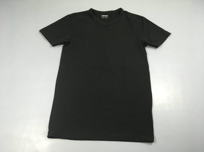 T-shirt m.c noir col V, moins cher chez Petit Kiwi