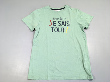 T-shirt m.c vert Mr je sais tout!