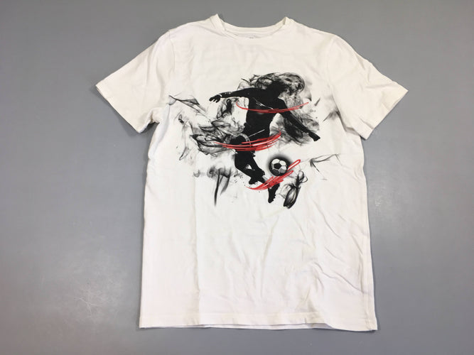 T-shirt m.c blanc Foot, moins cher chez Petit Kiwi