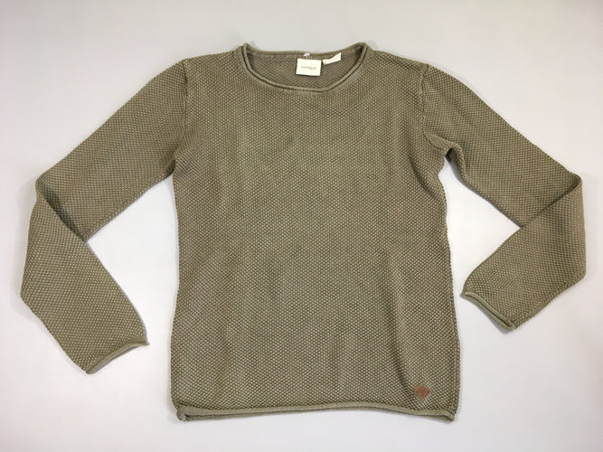 Pull kaki texturé Manguun, moins cher chez Petit Kiwi